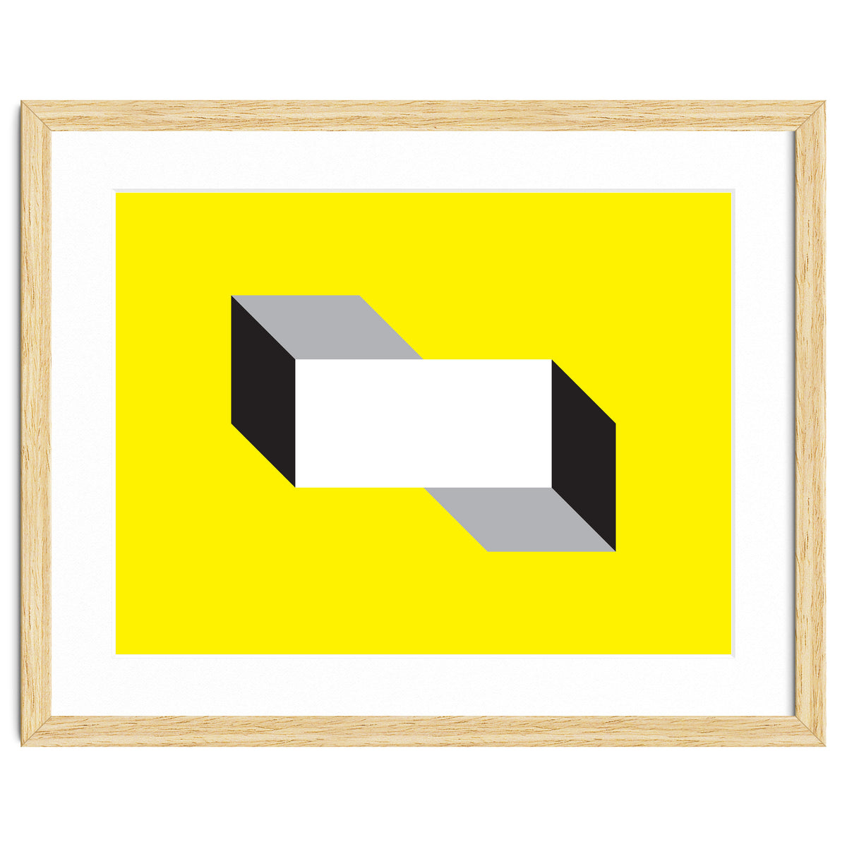 Geometric Shapes No. 50 - yellow, black & grey