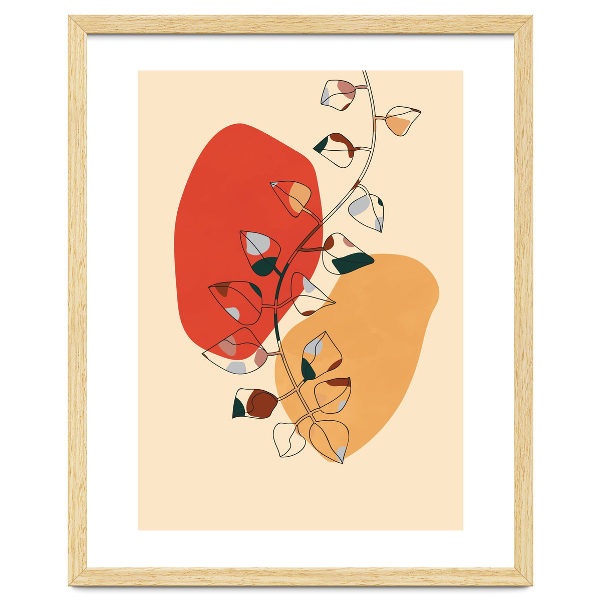 Scandi Modern Botanical Line Drawing