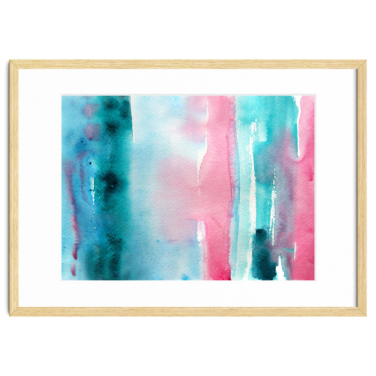 Turquoise love || abstract watercolor