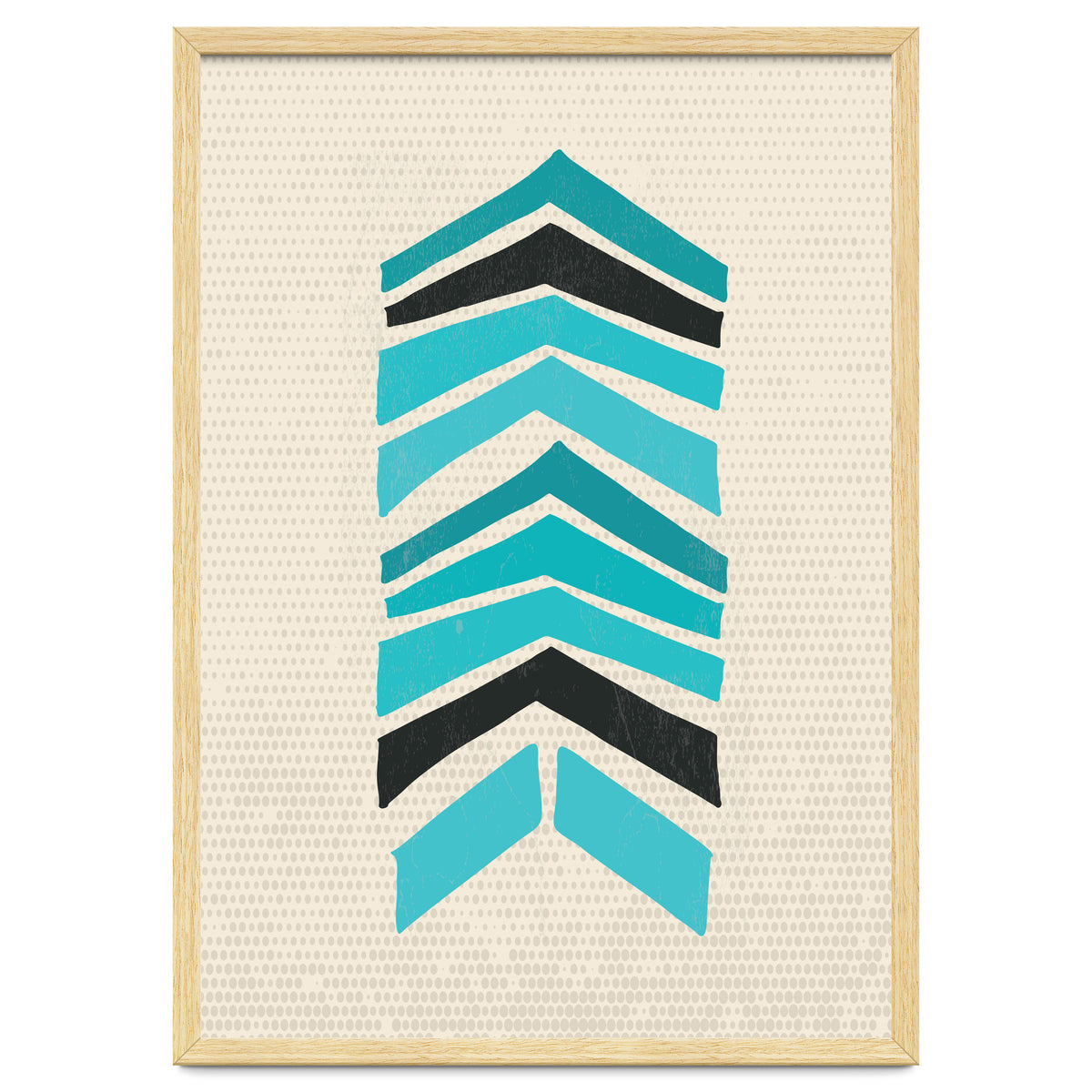 Retro Chevron Print Blue Variation