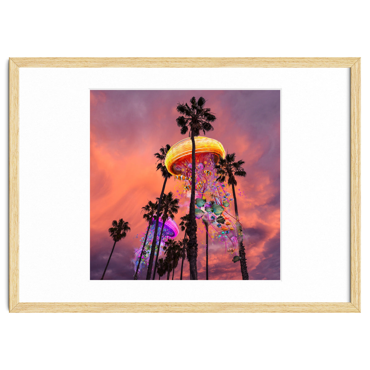 Electric Jellyfish in Palm Trees