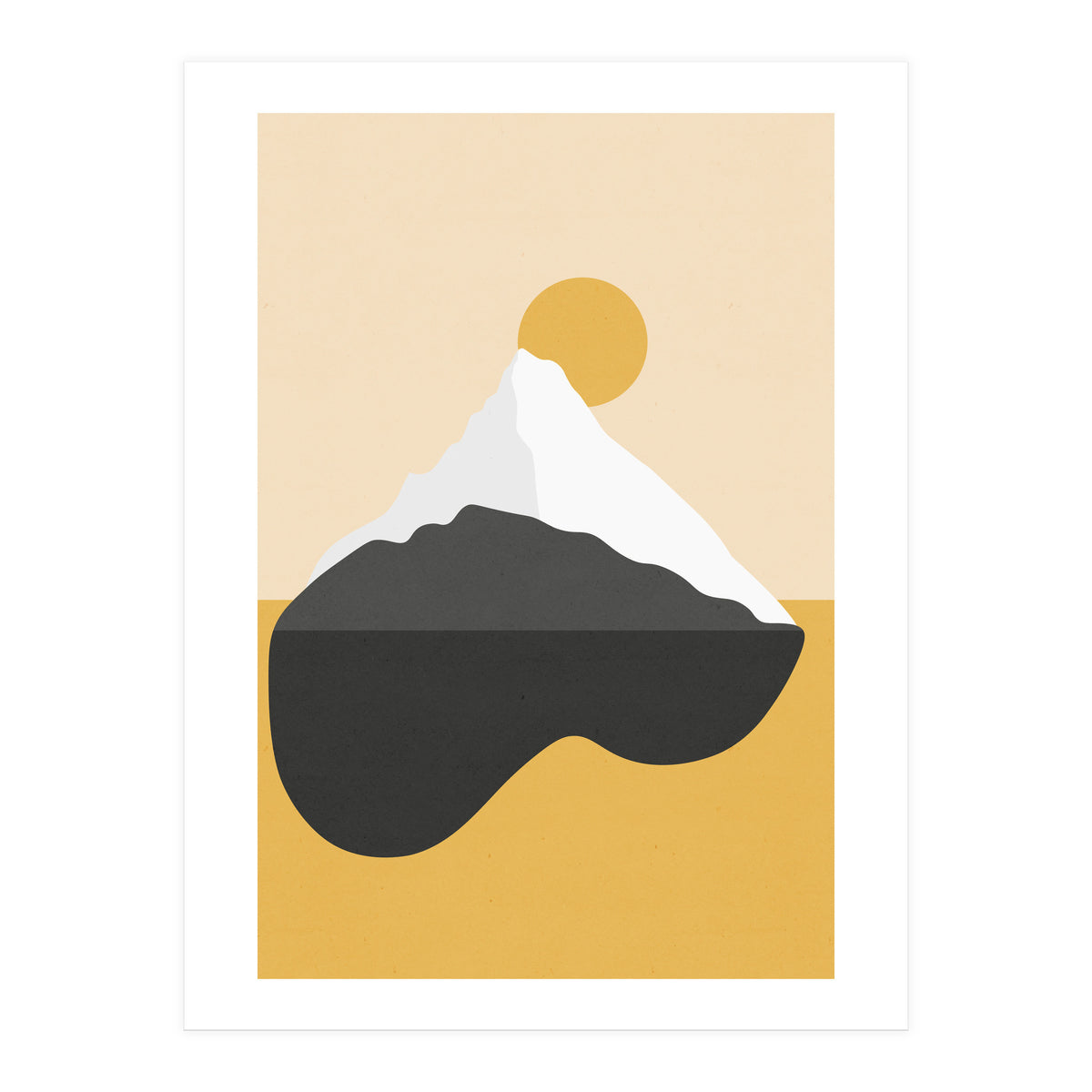 Abstract Mountain - Golden Desert (Print Only)