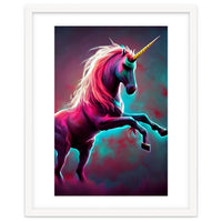 Dark Rainbow Gothic Unicorn AI created digital art