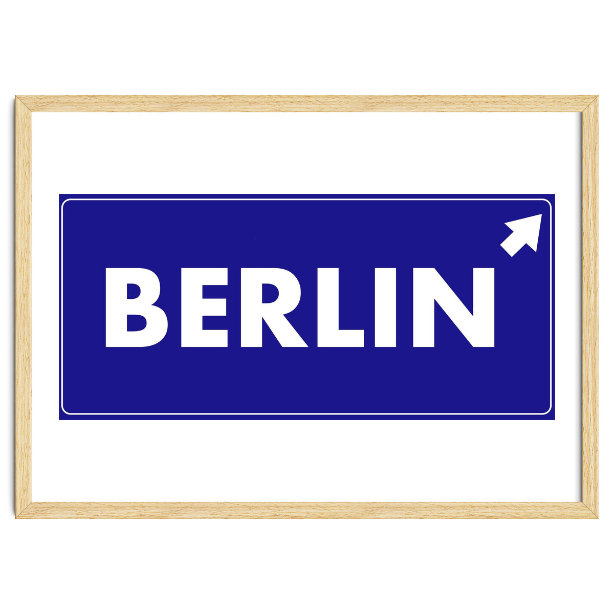 Let`s go to Berlin, Germany! Blue road sign