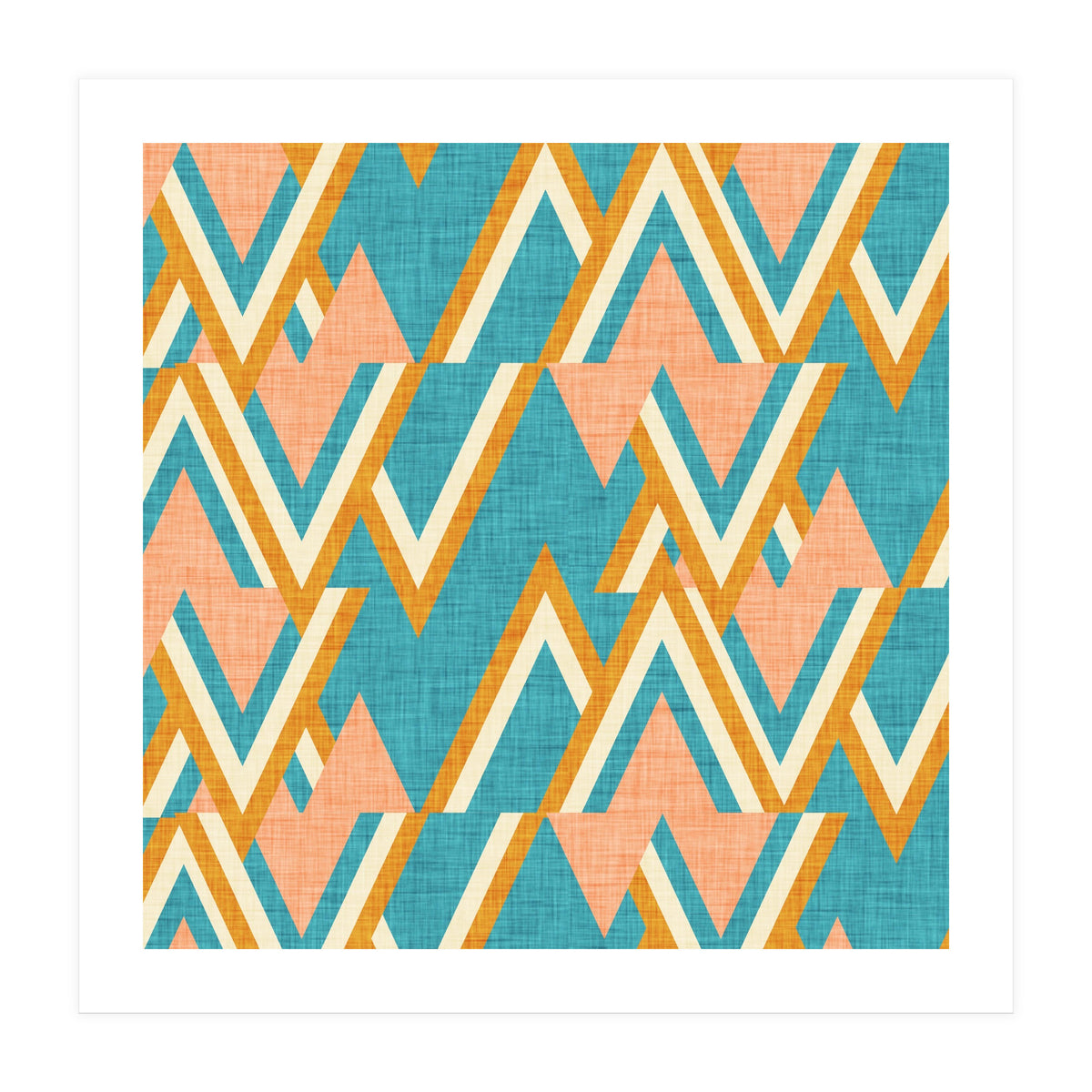 New Mid Mod Woods Blue  (Print Only)