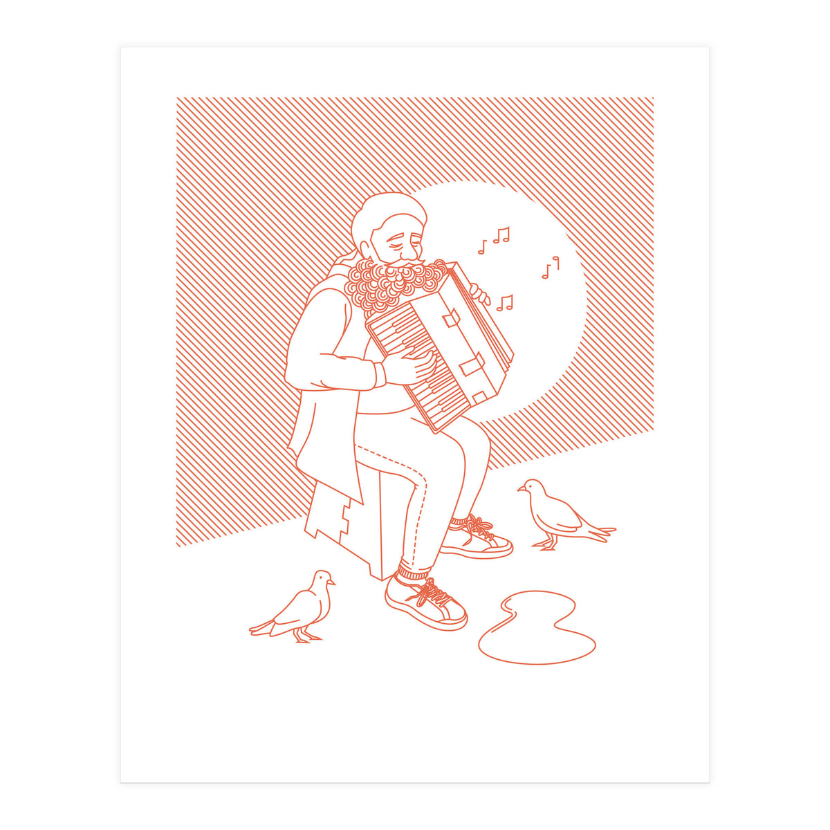 "For Love Not Money" in Orange (Print Only)