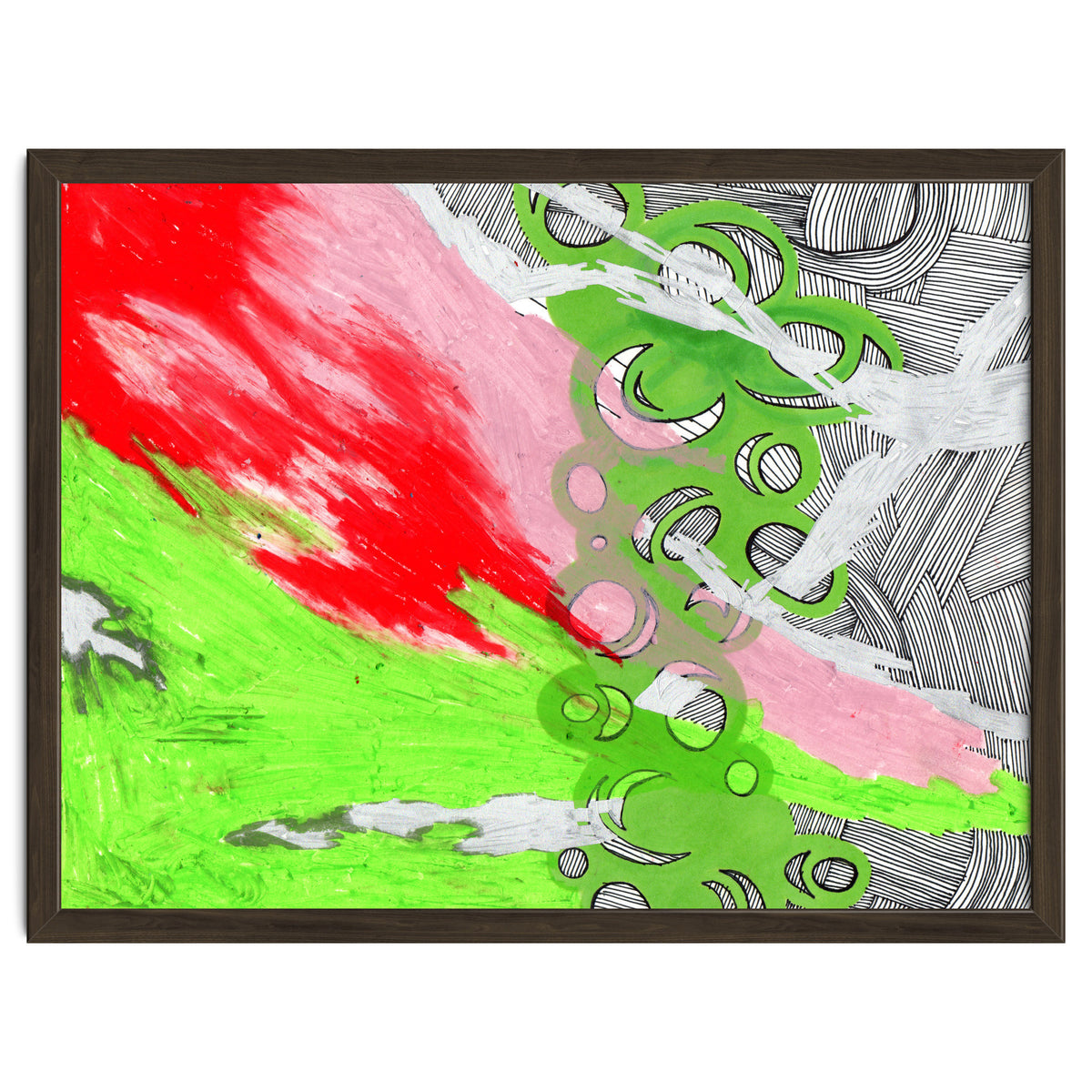 Green and Pink Spill