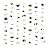 Gold and black eyes and lashes pattern (Print Only) thumbnail