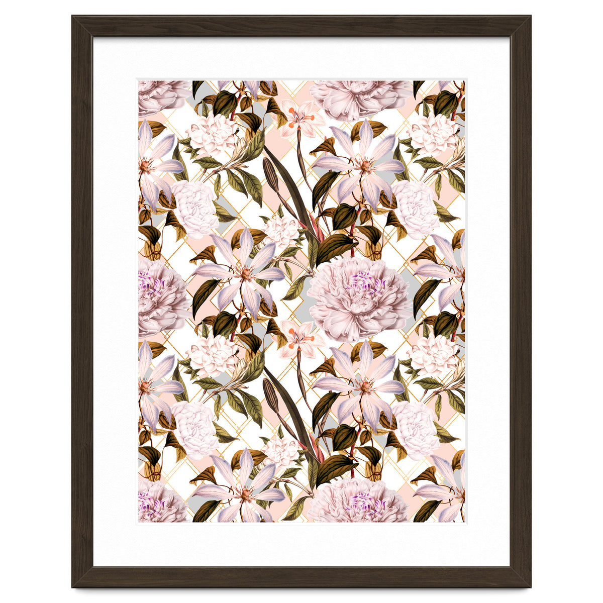Pink flowering in geometric
