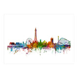 Blackpool England Skyline (Print Only) thumbnail