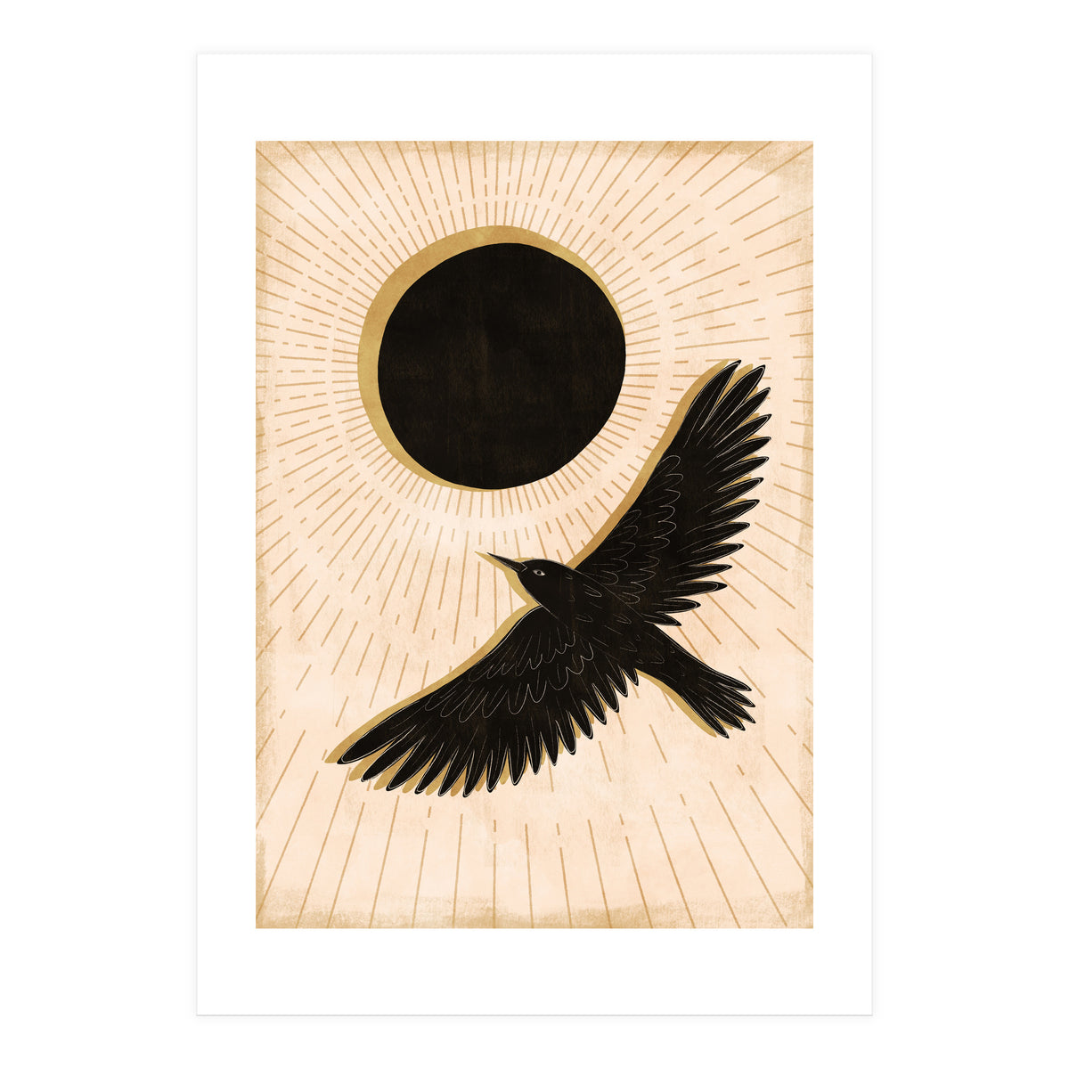 Raven And A Black Sun (Print Only)