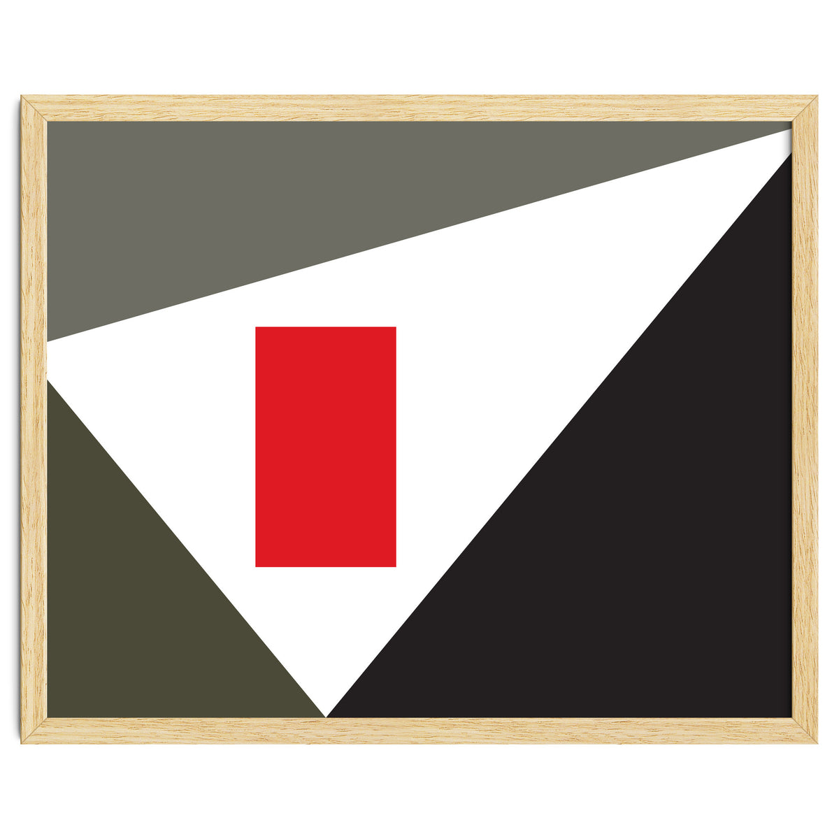 Geometric Shapes No. 86 - grey & red