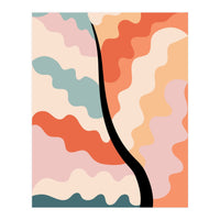 Botanical Retro Floral Waves (Print Only)