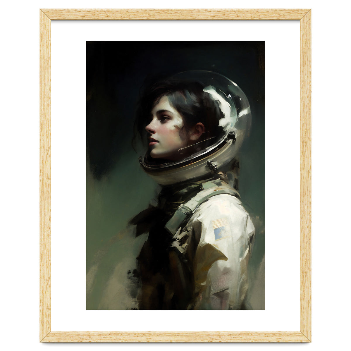 Gothic Astronaut Moody Dark Painting