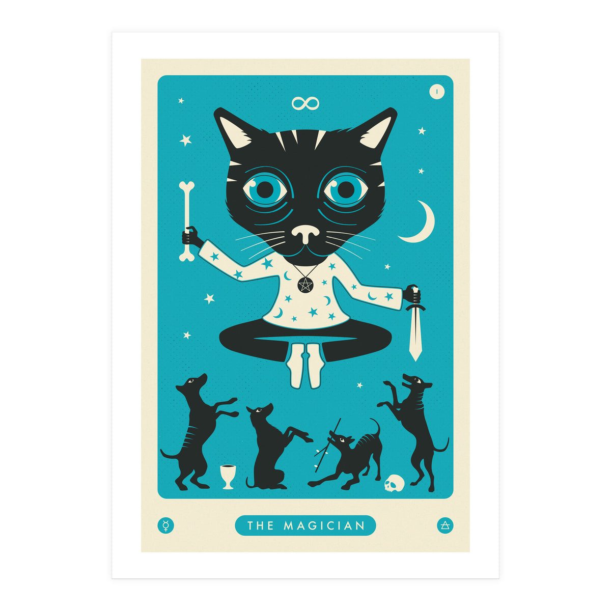 TAROT CARD CAT: THE MAGICIAN (Print Only)