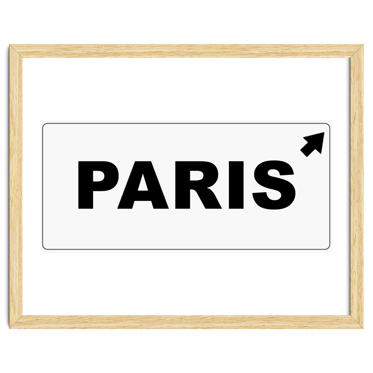 Let`s go to Paris, France! white road sign