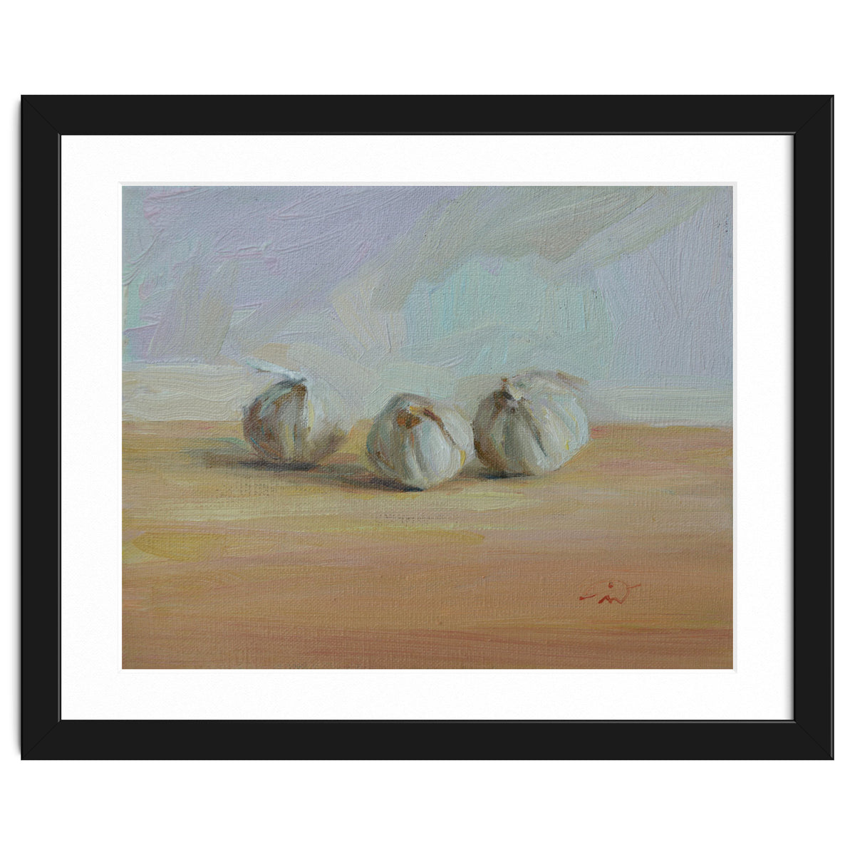Three Garlic Globes Still Life Painting