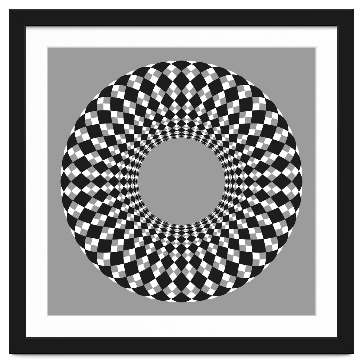 Black and white round