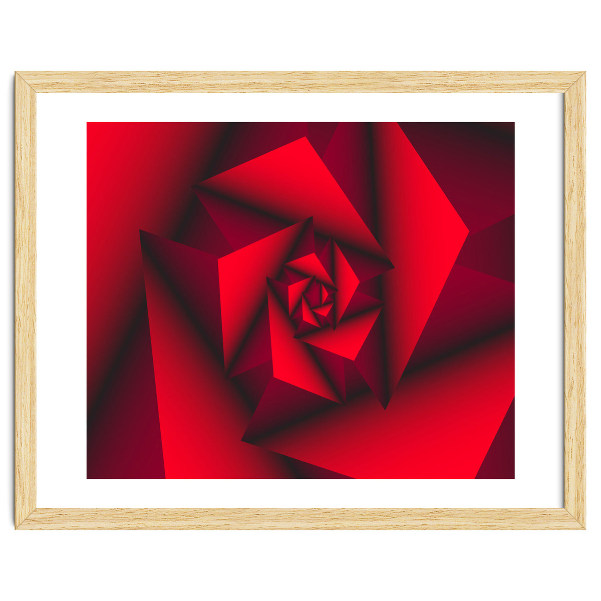Red Abstract Geometric