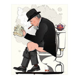 Churchill on the Toilet, Funny Bathroom Humour (Print Only) thumbnail