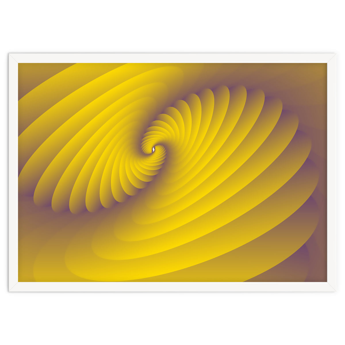3d Abstract YELLOW Spiral Modern ART