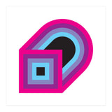 Geometric Shapes No. 41 - purple, blue & lilac (Print Only) thumbnail