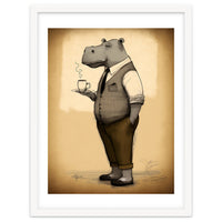 Hippo Hipster Fashion Sketch