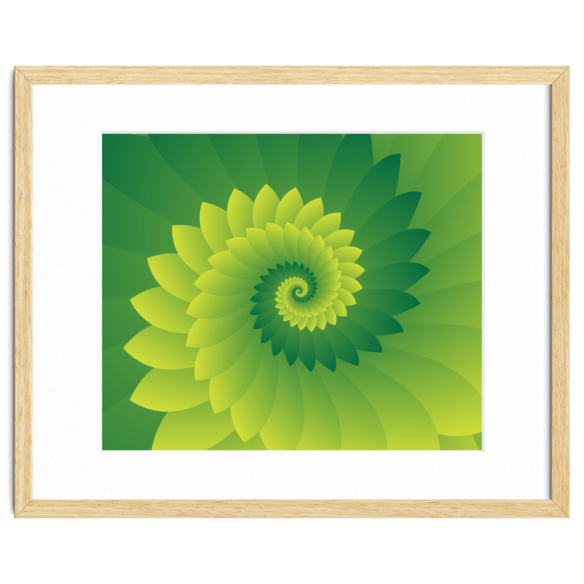 Abstract Digital GREEN FLORA 3D ART