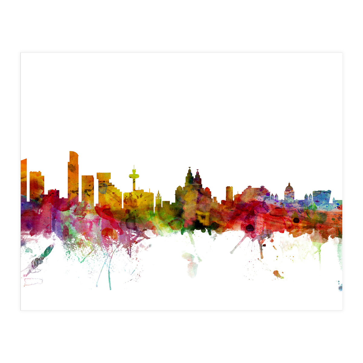 Liverpool England Skyline (Print Only)