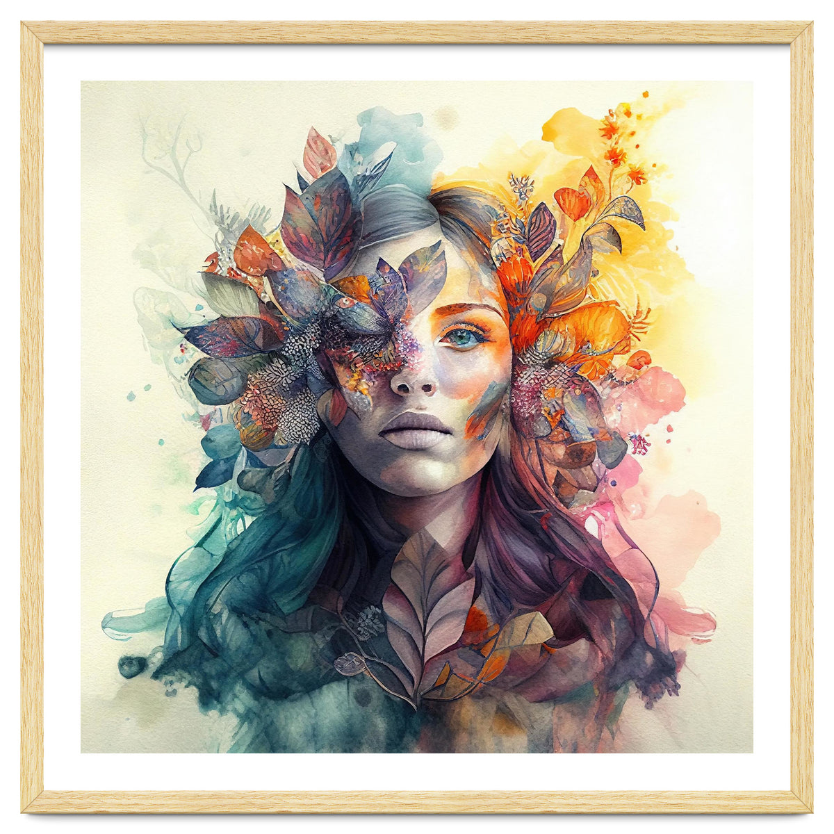 Watercolor Tropical Woman #3