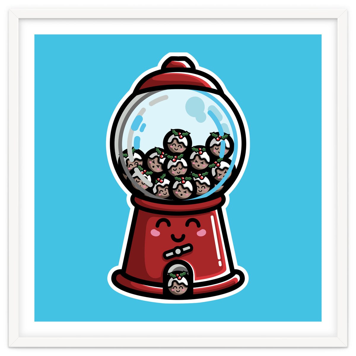 Kawaii Cute Christmas Pudding Gumball Machine