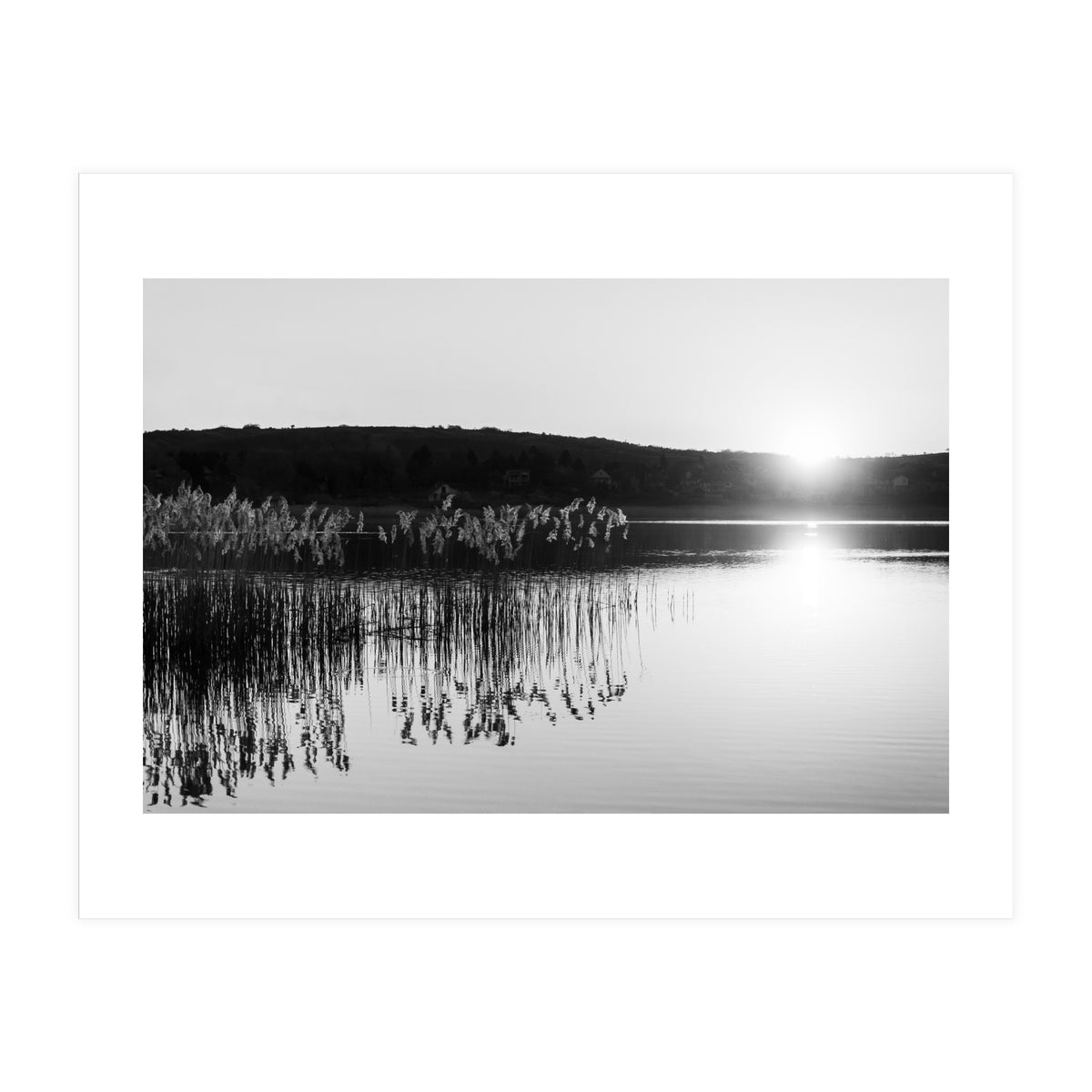 Sunset over lake (Print Only)