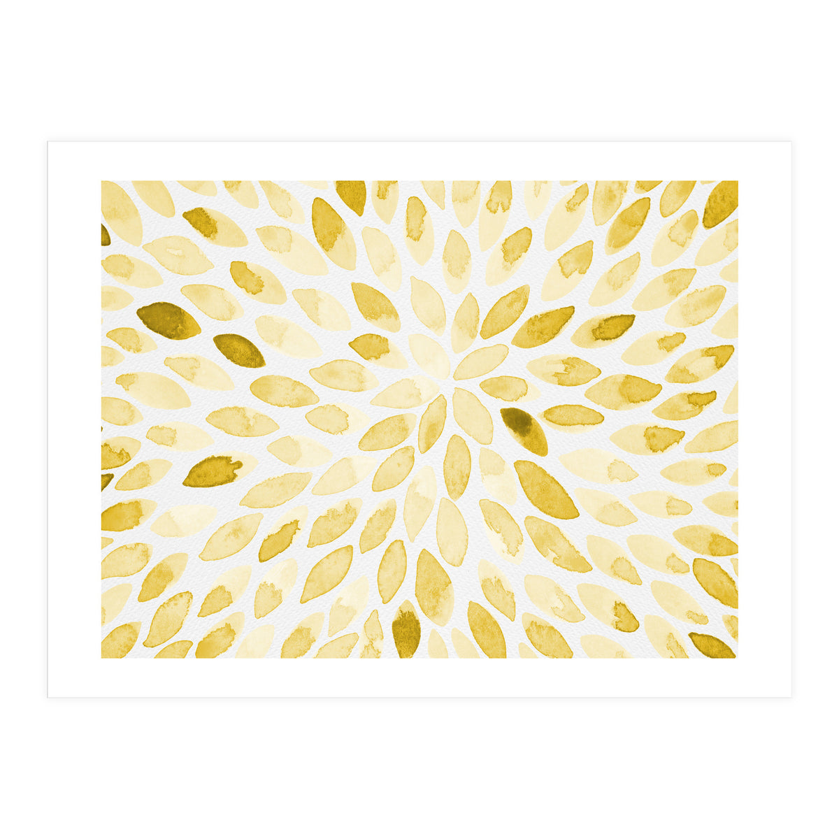 Watercolor Burst Yellow (Print Only)