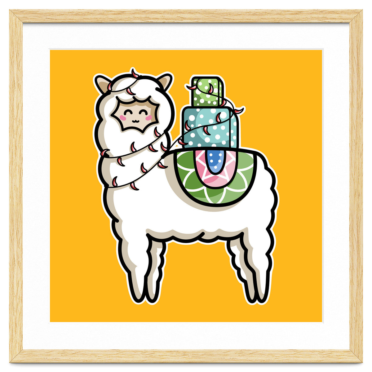 Kawaii Cute Gift Carrying Llama