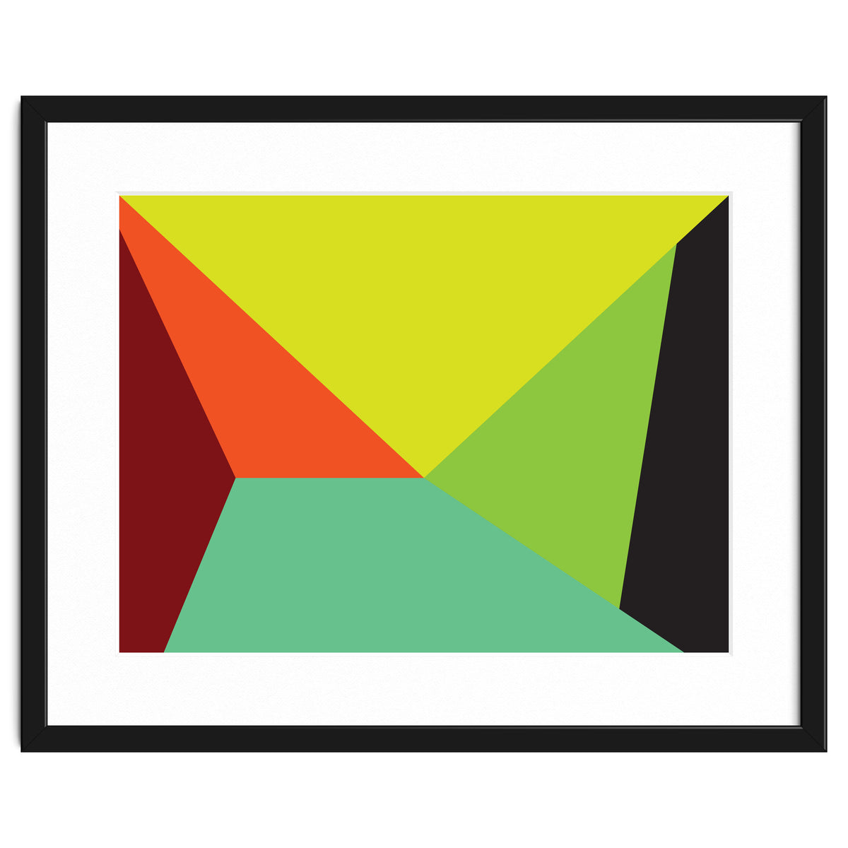 Geometric Shapes No. 31 -  yellow, orange & green