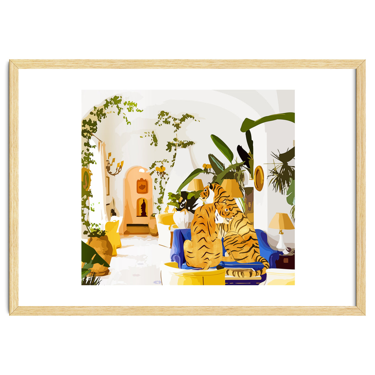 Tiger Reserve Villa | Bohemian Tropical Jungle Décor | Pastel Honeymoon Couple Love Wildlife