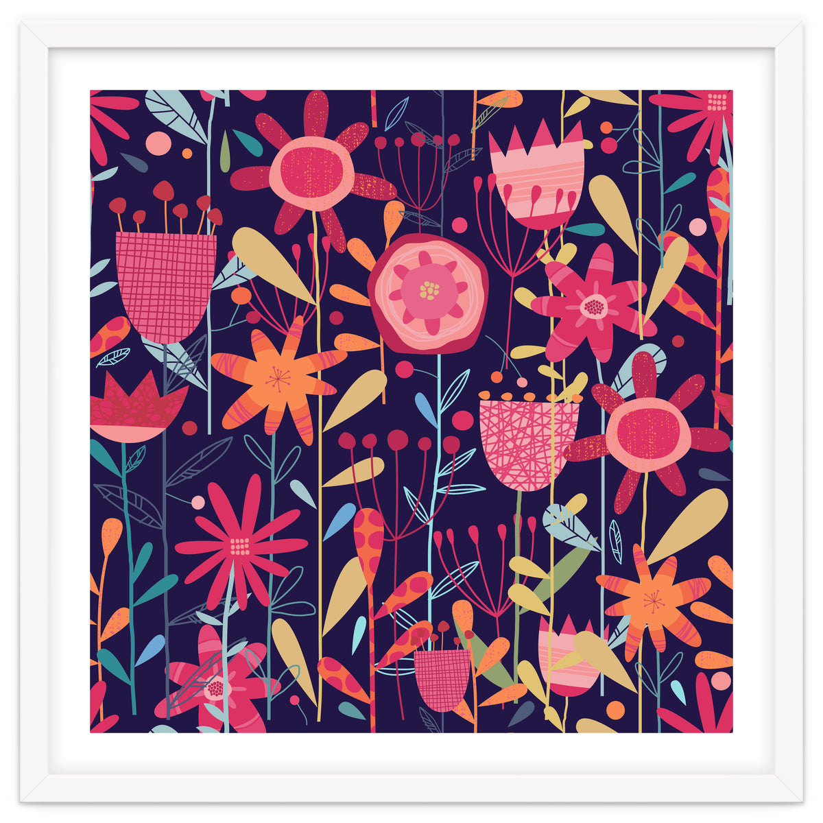 Wild Weeds And Flowers Dark