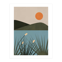 Mountain Lake Sun Boho (Print Only)