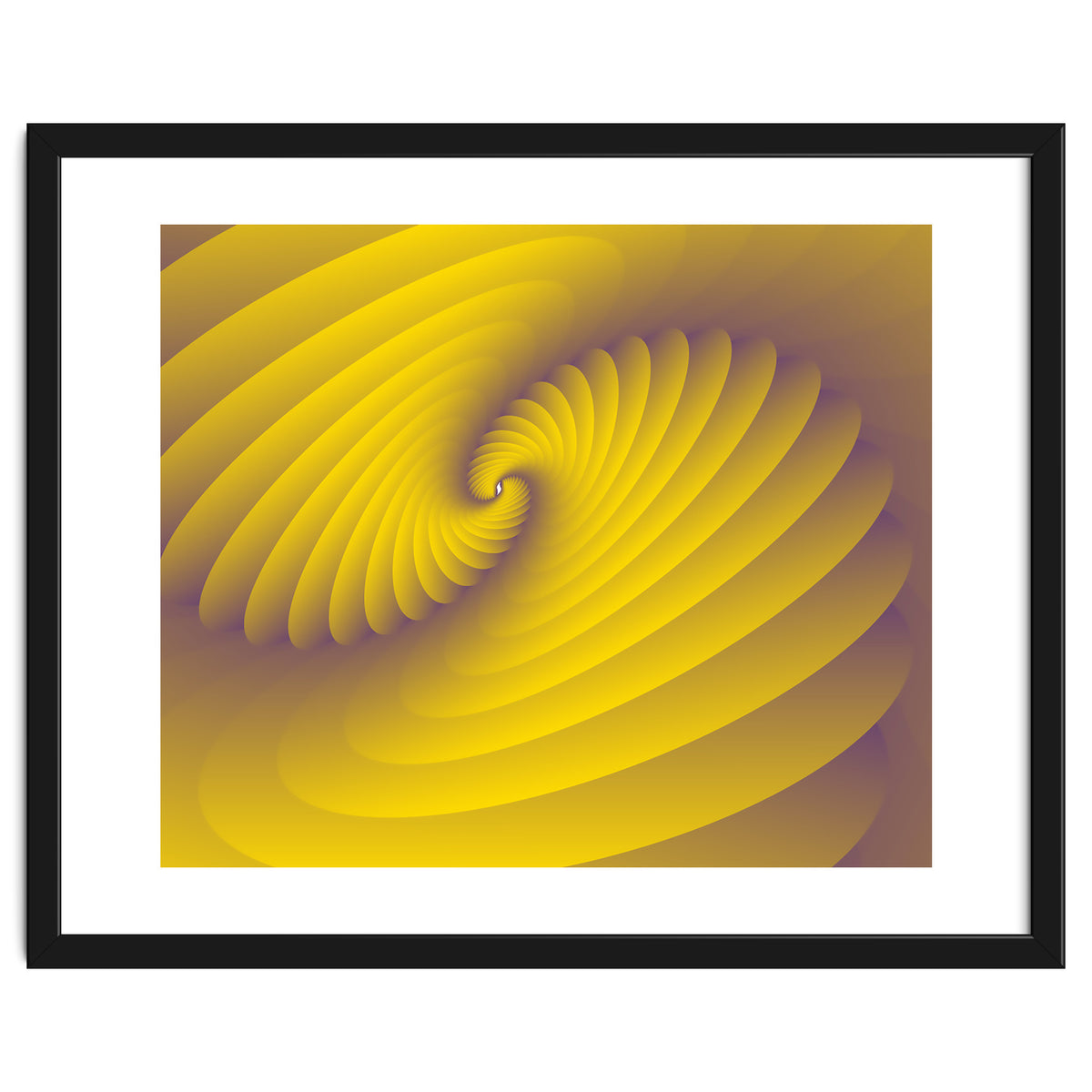3d Abstract YELLOW Spiral Modern ART