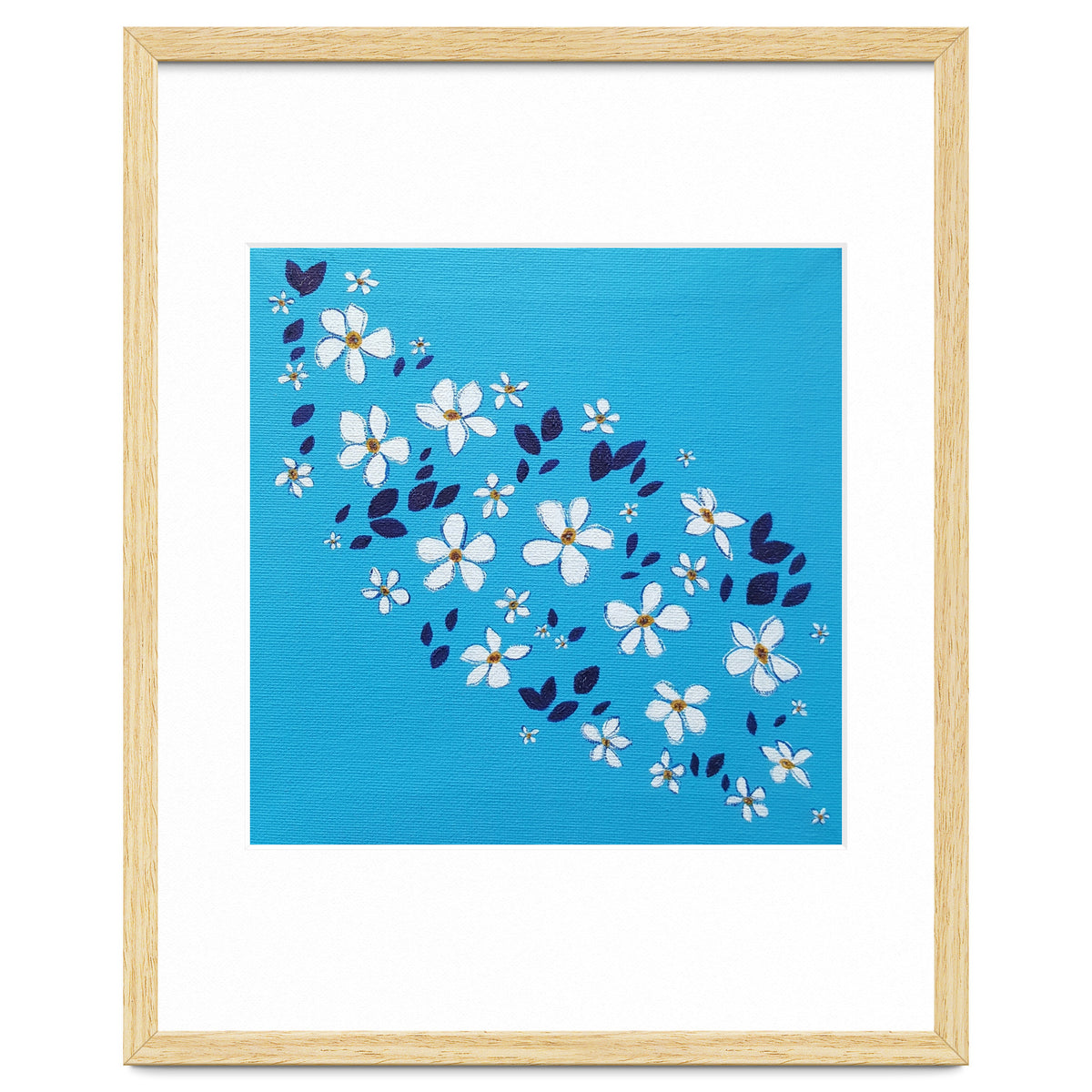 Flowers On Blue