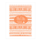 Hakuna Matata Orange Art Print  (Print Only) thumbnail