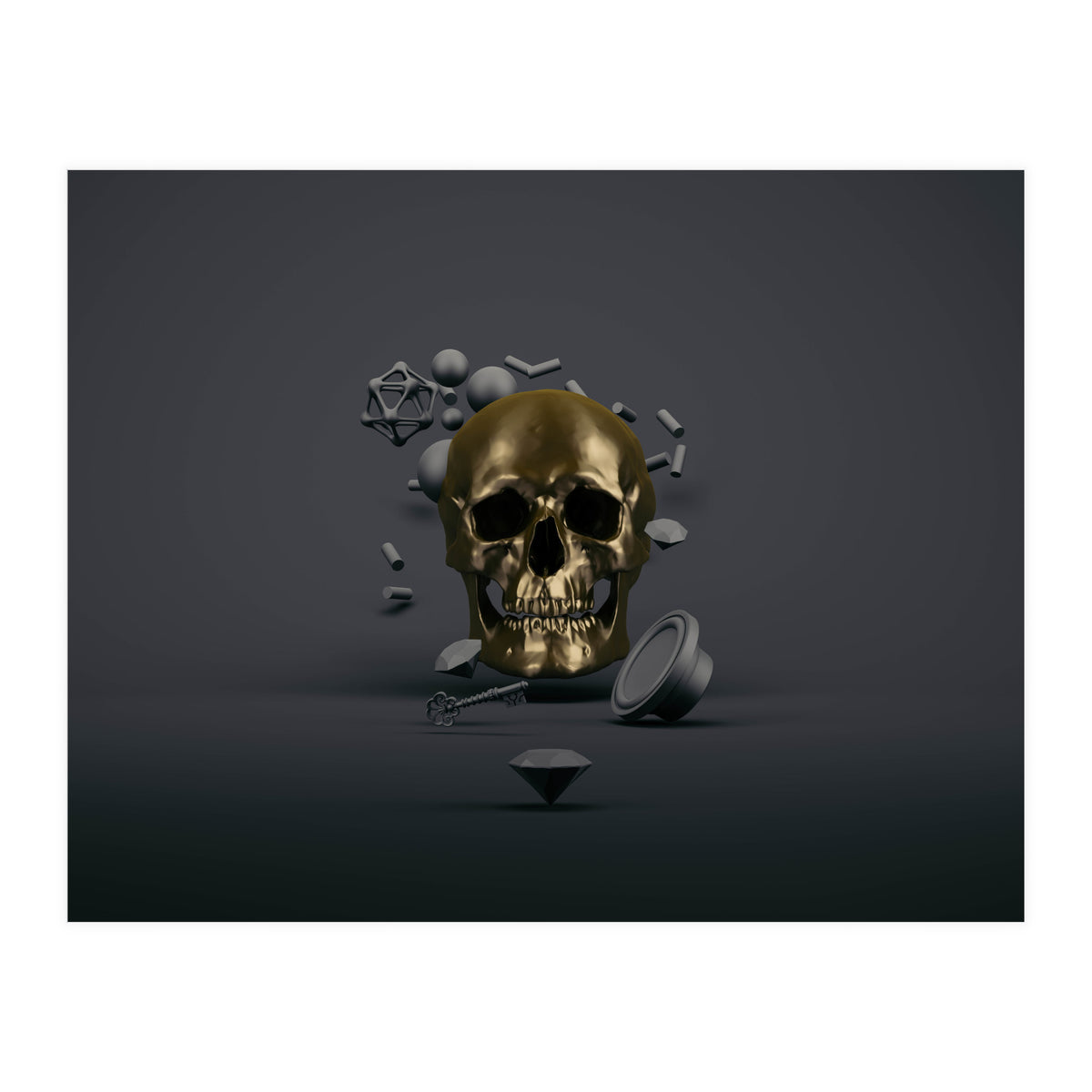 Golden Skull (Print Only)