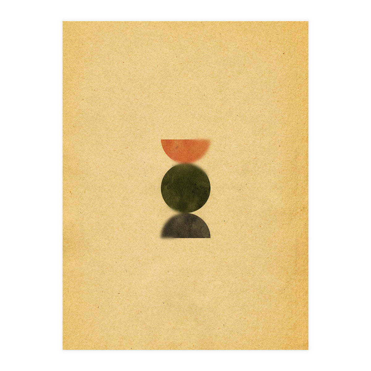 Blurry mid century modern shapes (Print Only)