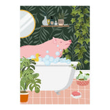 Pig Taking a Bubble Bath (Print Only) thumbnail