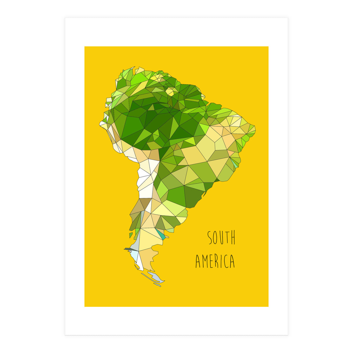 SOUTH AMERICA – Yellow (Print Only)
