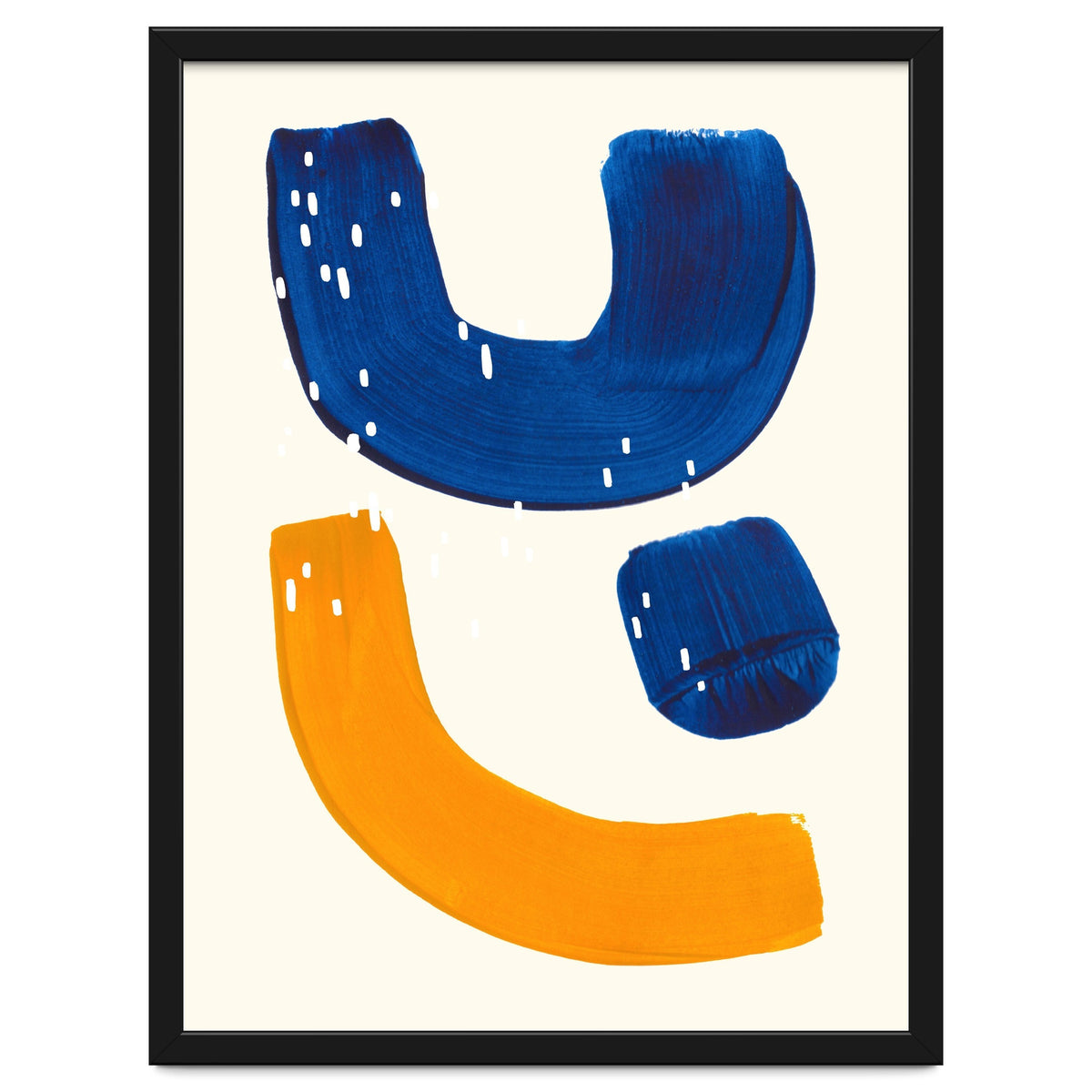 Blue Umbrella For A Yellow Banana