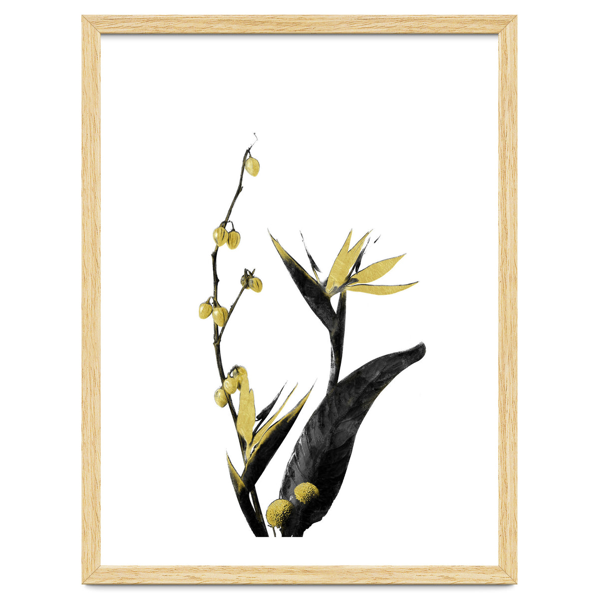 Flower Minimal Black And Gold 02