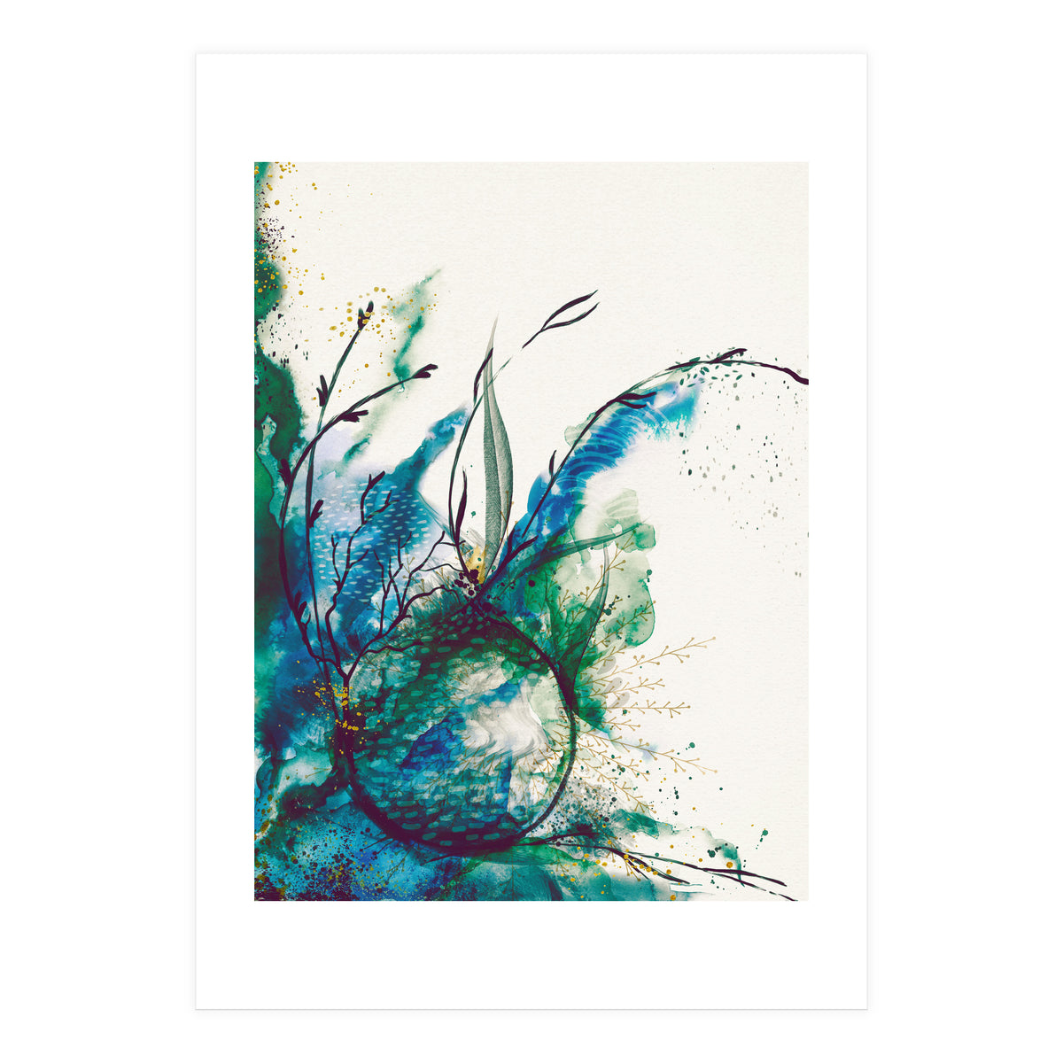 Abstract Sea Watercolour (Print Only)