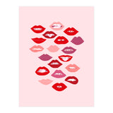 Lips Red with Pink Background (Print Only) thumbnail