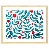 Watercolor Teal Branches